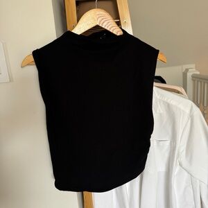 NWT Black mock neck sleeveless blouse